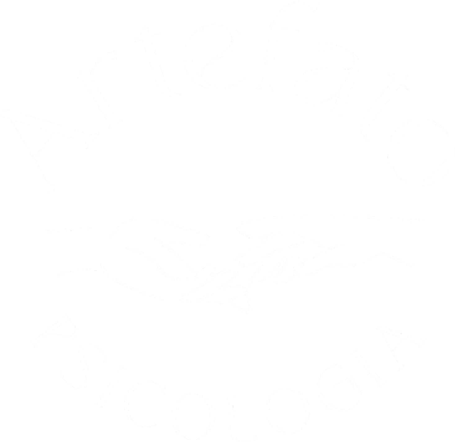 Uma logo que mostra duas mãos se juntando, abaixo escrito artefato psicologia em branco.